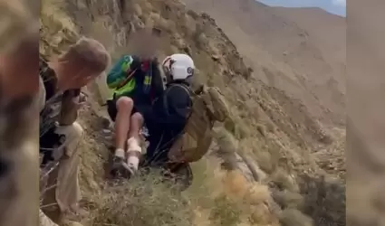 Ciclista rescatado