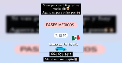 Venta irregular de pases m�dicos
