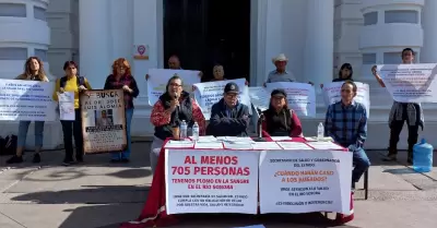 Manifestación de pobladores del Río Sonora