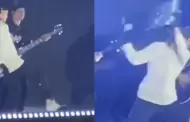 VIDEO Peso Pluma destroza una pantalla durante su concierto