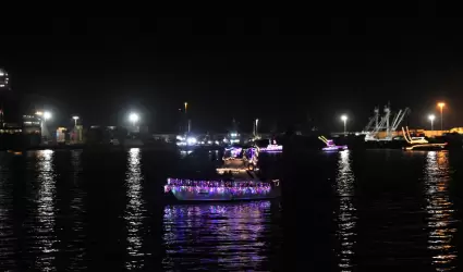 Desfile de embarcaciones iluminadas