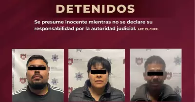 Capturan a tres personas con fusil de asalto y rev�lver