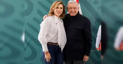 Marina del Pilar y Andres Manuel Lpez Obrador