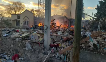 Explosión de vivienda en Cananea
