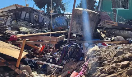 Explosión de vivienda en Cananea