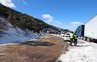 Nieve cristaliza carreteras en Sonora