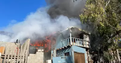 Se registra incendio en Ca��n Cordero