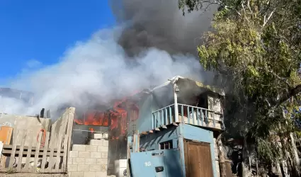 Se registra incendio en Ca��n Cordero