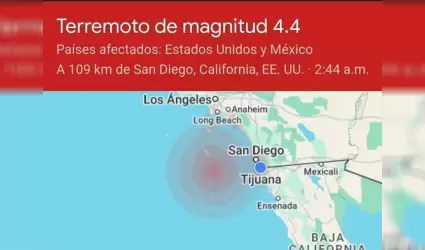 Sismo de magnitud 4.4 sacude la regi�n de San Diego en California