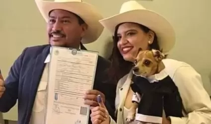 Perrito chihuahua es testigo de honor del matrimonio de sus dueños