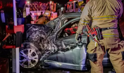 Accidente vial en El Libramiento de Tijuana