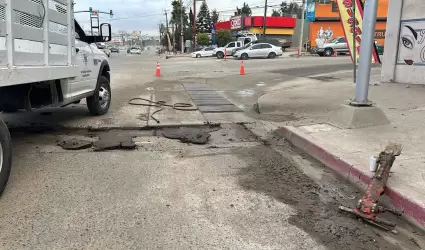 Cierra Gobierno de Rosarito tramo del blvd. Benito Ju�rez Sur en su intersecci�n
