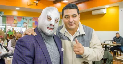 El Hijo del Santo con "Terrible" Morales