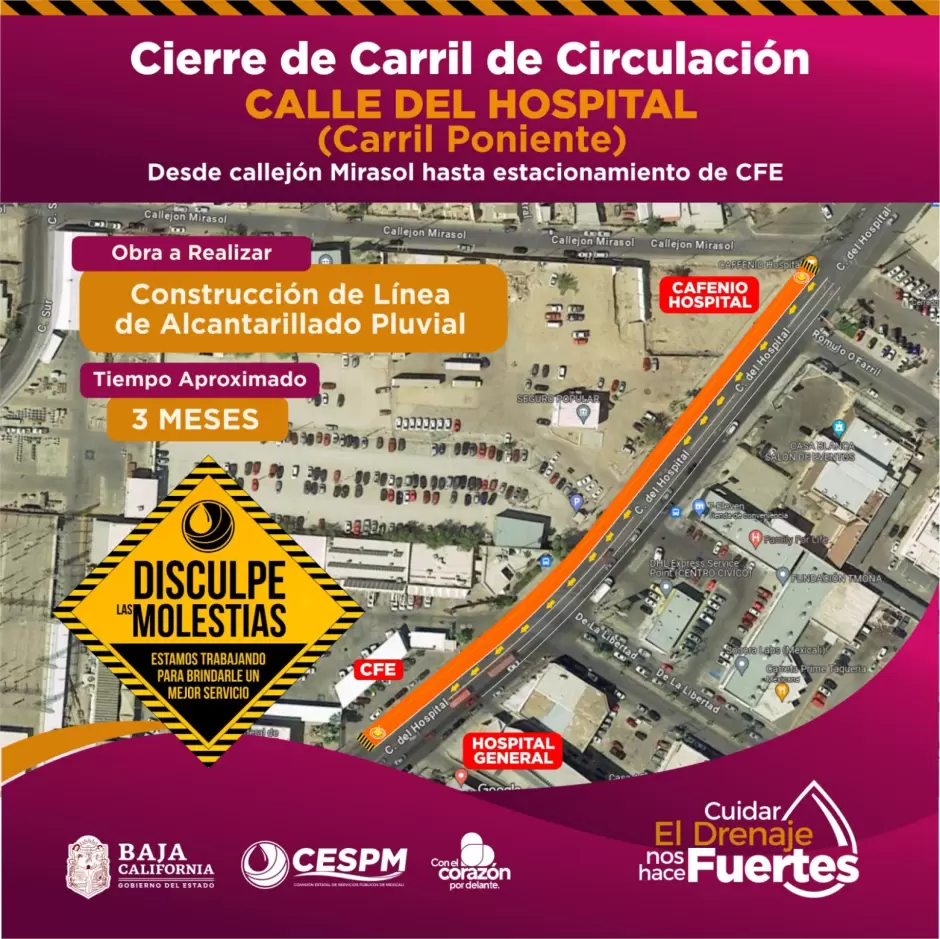 Iniciar� obra de drenaje pluvial en el Centro C�vico de Mexicali