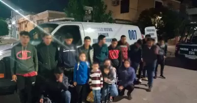 Agentes de la Polica Municipal localizaron a un grupo de cerca de 20 inmigrante