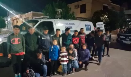 Agentes de la Polica Municipal localizaron a un grupo de cerca de 20 inmigrante