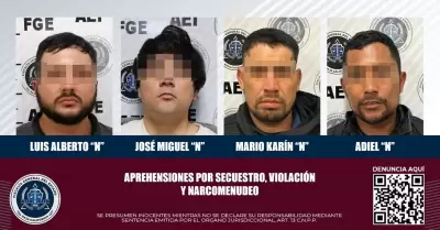 �rdenes de aprehensi�n por secuestro, violaci�n y narcomenudeo