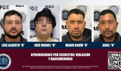 �rdenes de aprehensi�n por secuestro, violaci�n y narcomenudeo