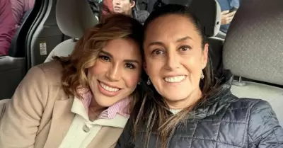 Marina del Pilar y Claudia Sheinbaum en Tijuana