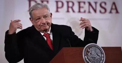 Andr�s Manuel L�pez Obrador, en su conferencia de este lunes 12 de febrero de 20