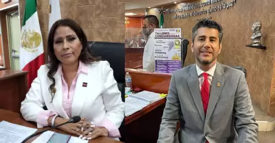 Diputada Claudia Agatn y el diputado Sergio Moctezuma