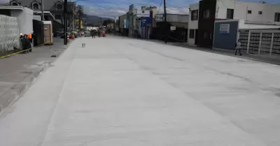 Rehabilitaci�n vial en la avenida Obreg�n