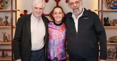 Claudia Sheinbaum comparte junto a Rafael Barajas ''El Fisgn'' y Pedro Miguel