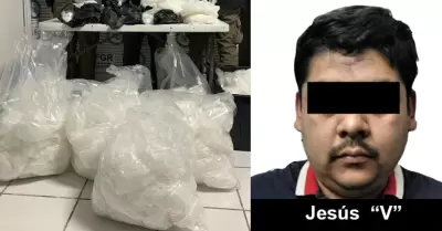Jess "V", transportaba metanfetamina en un vehculo procedente de Ciudad Obreg