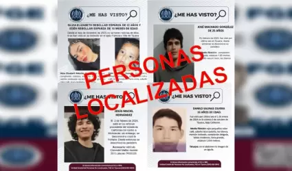 5 personas reportadas como desaparecidas