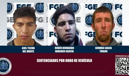 Tres sujetos arrestados por robo de veh�culo