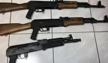 Armas que un sujeto pretendía ingresar a México desde EU