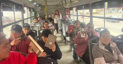 Realizan jornada de donacin masiva de libros en transporte pblico