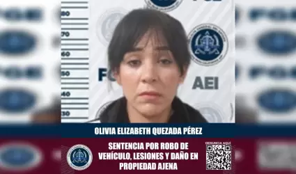 Mujer arrestada por robo de veh�culo, lesiones y da�o en propiedad ajena
