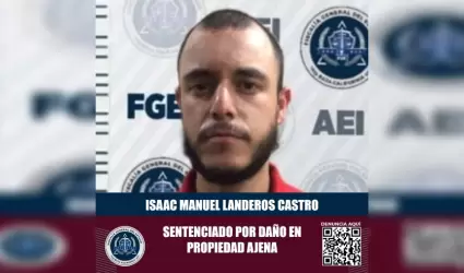 Sentencia para hombre por da�o en propiedad ajena