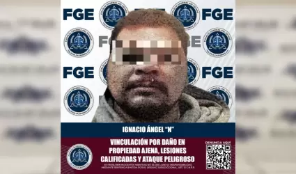 Acusado de da�o en propiedad ajena, lesiones y ataque peligroso