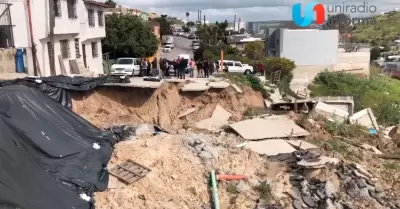 Colapso de edificios en la colonia La Sierra