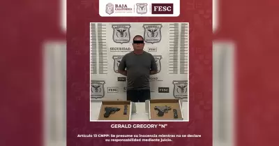 Detenido ciudadano estadounidense armado en Ensenada