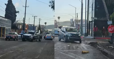 Accidente entre patrulla de Polica Municipal y vehculo particular en Avenida E