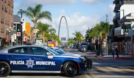 Patrulla en el centro de Tijuana