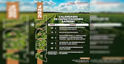 Presenta SADERBC capacitaciones para el sector agropecuario a realizarse durante