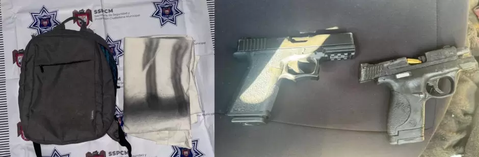 Armas y mochila