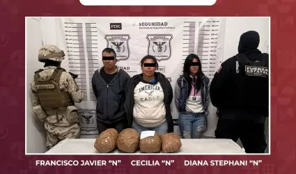 Detenidos con cuatro kilos de marihuana en Ensenada
