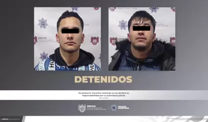 2 sujetos fueron capturados por la polic�a municipal