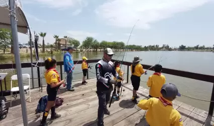Clnica de pesca deportiva infantil en San Quintn