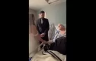 VIDEO Mujer se cas en hospital junto a la cama de su padre enfermo en NY