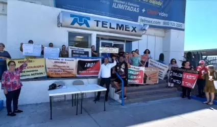 Manifestacin de jubilados de Telmex