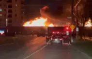 VIDEO Tren en llamas circula por una ciudad de Canad