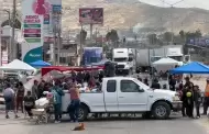 Bloqueo a carretera a Tecate por pobladores del Maclovio Rojas genera prdidas a transportistas