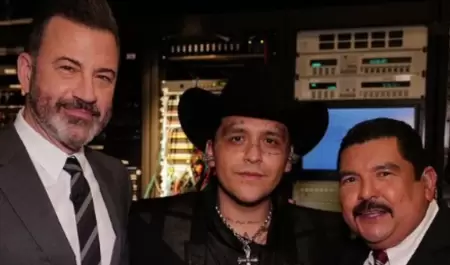 Jimmy Kimmel, Christian Nodal y Guillermo Rodrguez