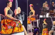 VIDEO Madonna sube al escenario a Frida Kahlo encarnada en Salma Hayek